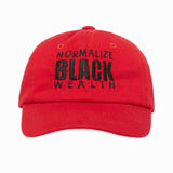 Normalize Black Wealth Dad Hat - Red